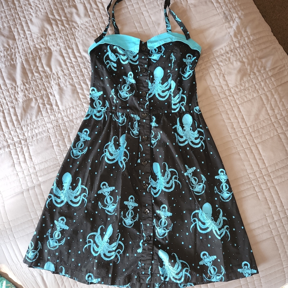 Sour Puss octopus halter dress